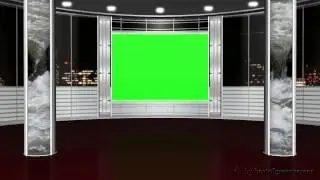 virtual studio background - green screen effect