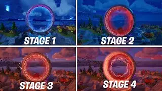 All Destabilizing Stages of Rift gate in Fortnite (Chapter 4 Season 1 live event)