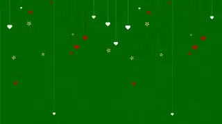 Red & White Hearts fall effects green screen animation effects HD | chroma key Love hearts falling