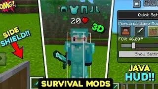 Top 5 Survival Mods For MCPE 1.20 | mods for minecraft pe #minecraft #mcpe #minecraftmods