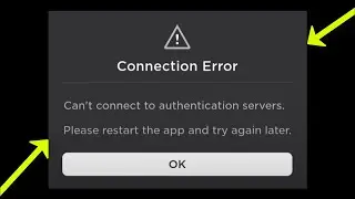 Roblox - Connection Error - Cant Connect To Authentication Servers - 2022 - Fix