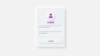 Neumorphism login form using HTML and CSS