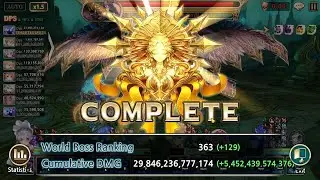 King's Raid - World Boss 3 - 5.4T - Esker as DPS + Team comp and gear commentary