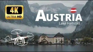 Drone flight over the lake Hallstatt (Austria) - 4K Resolution