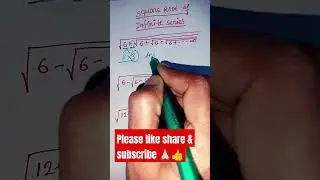 square root of infinite series|solve just in 2 second|easy process