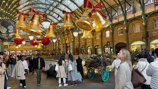 London Walk 🇬🇧 COVENT GARDEN 🎄 Christmas Preparations 2024 | Central London Walking Tour