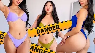 Bikini try on haul | testing irl jiggle physics 🤔 | Swimsuit haul