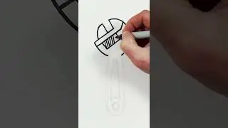 How to draw adjustable wrench   #shortsvideo #drawing #art #shorts