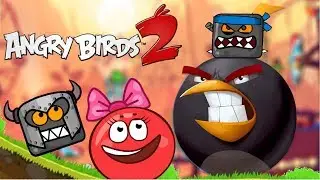 99999 СВИНОК НАПАЛИ НА КРАСНЫЙ ШАРИК !!! Энгри Бердз ! Red Ball 4 in Angry Birds 2 Мультик про Шар