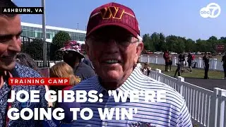 Legendary coach Joe Gibbs shows up at Commanders training camp