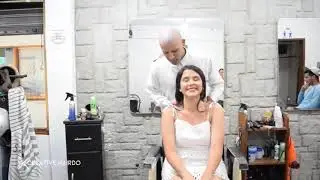 beautiful couple head and brows shave at salon so amazing video best video for head shave lovers