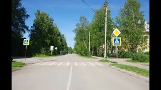 Летняя прогулка по улице Комсомольская города Сосногорск