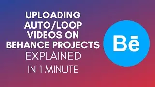 How To Upload Auto/Loop Videos On Behance Projects?