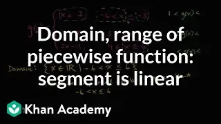 How to find the domain and range of a piecewise function | Functions | Algebra I | Khan Academy