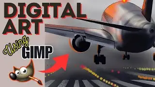 Touchdown | Step-by-Step Digital Art Tutorial in GIMP