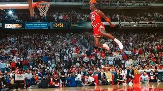 Michael Jordan's Legendary Free Throw Line Dunk HD