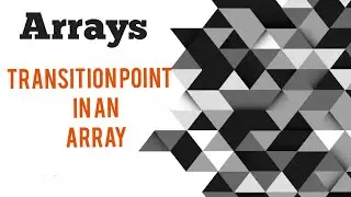 Find the Transition point  in an binary array