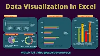 Data Visualization in MS Excel | Dash board creation in Excel