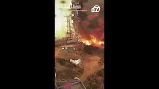 Webcam captures its own destruction as fire engulfs weather tower