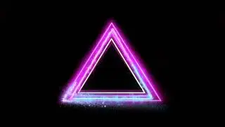 Neon Pink Triangle Glowing  Effects Loop Video | After Effects #blackscreen #shorts