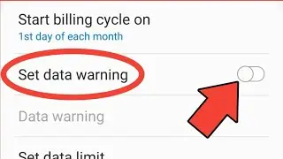 Samsung Data Usage Warning | Data Limit Setting Samsung