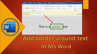 Add border around text in MS Word