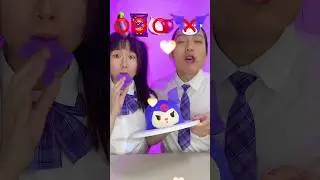 Purple Emoji Food Mukbang ASMR sick emotion🥵kuromi 