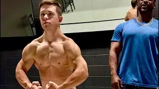 Bodybuilder with Down syndrome shocking the world. Full posing lesson 