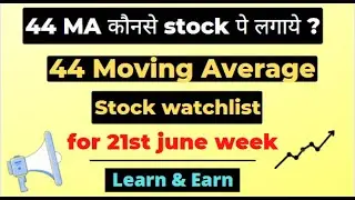 44 MA rising stocks to trade || 44 MA rising stock scan list for 21st june week || 44 moving average