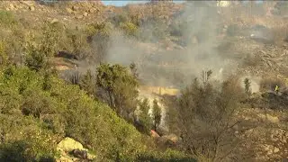 Multiple San Diego County fires burn on Tuesday morning during Red Flag Warning, high fire danger