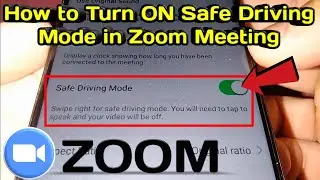 How to Turn ON Safe Driving Mode in Zoom Meeting