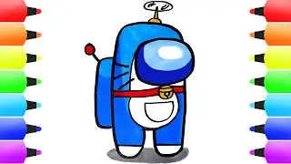 AMONG US DORAEMON Skin Drawings - How to Draw Cool Among Us Doraemon Skins