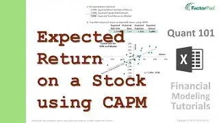 How to find expected return on a stock using the CAPM model | Financial Modeling Tutorials