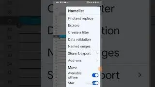 Google sheets Filter option from Mobile@devtech7545 #shorts