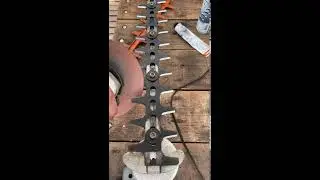 Sharpening my hedge trimmer with a angle grinder, stihl hsa 86