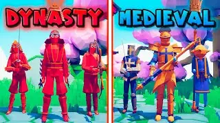 MEGA DYNASTY TEAM vs MEGA MEDIEVAL TEAM - Totally Accurate Battle Simulator | TABS