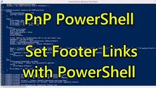 PnP PowerShell - Set Footer Links Using PowerShell Script with Communication Site