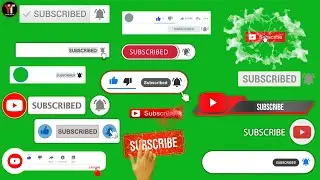 Top 40 free green screen subscribe button | no copyright | YT Guide by RK