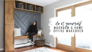 DIY Mudroom & Home Office Makeover For My Dad!