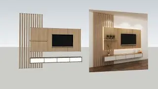 #tv unit #design in #sketchup 5 min tutorials