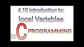 4.10 Local variable in C in HINDI | Complete C programming tutorial by Prolgo