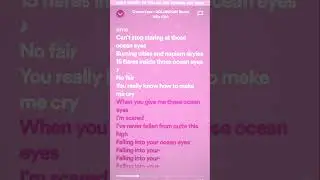 Billie Eilish - Ocean Eyes [Tiktok Remix] (Speed Up/Lyrics)