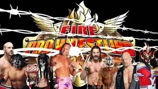 Fire Pro Wrestling World 8 Man Tag Team Barbed Wire Deathmatch
