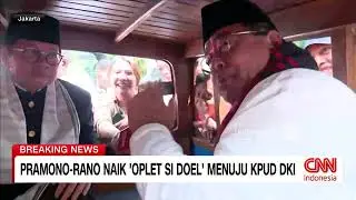 Pramono-Rano Naik 'Oplet si Doel' Menuju KPUD DKI