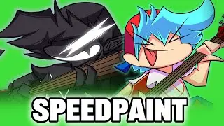 FRIDAY NIGHT FUNKIN' mod EVIL Boyfriend vs BF FINAL BATTLE SPEEDPAINT!