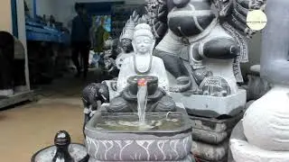 Buddha Statue with water Fountain| #buddha #foundation #waterfall #flowerpots #homedecor #garden