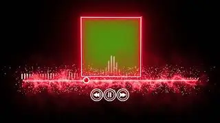 Green Screen Vj Loop Audio Spectrum wave with timer for edit