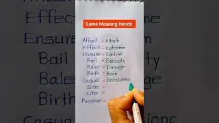 Same Meaning Words || Synonyms words || 10 Synonyms words #shortvideo
