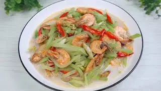 BIKIN KETAGIHAN ! UDANG DAN LABU SIAM DIMASAK BEGINI ENAK PARAHHHH