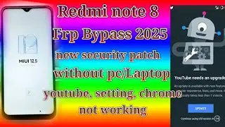 Redmi note 8 frp Bypass 2025 || mi note 8 google account unlock without computer 